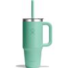 Hydro Flask - Travel Tumbler 710 ml (24 oz) with Clear Press-In Straw Lid - Acciaio Inox - Isolamento a Doppia Parete Sottovuoto - Resistente agli Schizzi - Mermaid Green
