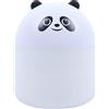 THE CONCEPT FACTORY - VE6099 - Diffusore Kawaii Panda 10 cm in ABS - Cambia Colore - Ideale per Creare un'atmosfera Rilassante - Perfetto per casa o Ufficio - Nero e Bianco