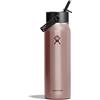 Hydro Flask - Lightweight Wide Flex Straw Cap Bottle 946 ml (32oz) - Acciaio Inox, Ermetico con Cinghia - Isolato Freddo 24 Ore - Quartz