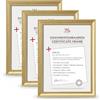 walther design Lounge JA130G3 - Cornice portafoto, 21 x 29,7 cm, formato DIN A4, confezione da 3, oro