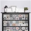 Ambiance Sticker Azulejos - Adesivi murali per mobili da cucina, motivo: piastrelle di cemento, adesivi murali Azulejos - Adesivo per mobili da bagno, 10 x 10 cm, 60 pezzi
