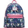 Loungefly Borsa a tracolla da donna Disney Pink Tinkerbell Glow in the Dark con stampa su tutta la superficie