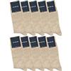 ca·wa·so Calzini per uomo e donna in set da 10, senza cuciture a pressione, materiale comodo e morbido (80% cotone), per lavoro e tempo libero, beige., 43-46