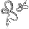 DOEARKO Pesi Dilatatore Orecchio 1 Paia Dilatatori Lobo In Acciaio Inossidabile Serpente Ear Hangers Expanders Piercing Gioiello per Uomini e Donne (Serpente-6mm-Argento)