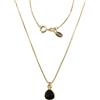 LA TRIADE STUDIO - Collana da Donna in Argento Sterling 925 Placcato Oro Giallo con Pietra Naturale a Goccia Colorata - Raffinatezza e Charme Unico. (ONICE)