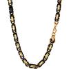 PROSTEEL 6MM Bizantina Collana Uomo Acciaio a Catena Catenina Uomo Nero Catena Punk Bizantina Hiphop Punk Impermeabile Non scolorisce