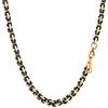 PROSTEEL 4MM Bizantina Collana Uomo Acciaio a Catena Catenina Uomo Nero Catena Punk Bizantina Hiphop Punk Impermeabile Non scolorisce