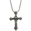 Alchemy Gothic Cruxinomica Donna Collana Nero/Argento Peltro