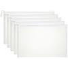 PATIKIL Borse di File A4, 5Pz Sacchetti Portadocumenti con Cerniera, Tasca Portaoggetti Zip in Plastica per Organizzare Documenti, Perline, Ufficio, Forniture Casa, 34x24cm, Bianco