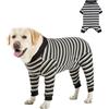 DoggieKit Tutina Post Operatoria per Cani a Maniche Lunghe, Tuta da Recupero per Cani Dopo l'Intervento Chirurgico per Piccoli e Medi Femmina Maschio, Protezione delle Ferite, Anti-Leccamento (Nero, 3XL)