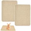 Trendecor 2 tappetini in sisal per conigli, 30 x 40 cm, per roditori, gabbia per animali domestici, biancheria da letto, coniglio, artigli, cura dei denti, per masticare dormire e nidificare