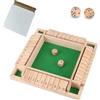 HAUZMLL Shut The Box - Gioco di dadi emozionante per 2-4 giocatori, classico gioco di dadi, gioco da viaggio, gioco di matematica in legno, gioco da tavolo tradizionale per pub