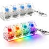 HBSFBH 2 Pezzi Portachiavi Fidget Tastiera, Fidget Clicker per Tastiera, Tastiera Fidget Toys per Adulti, Fidget Tastiera Portachiavi, Tastiere Fidget Clicker con Luce LED, per Ansia, Ufficio, Scuola (M1)