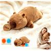 RLOMUTE Peluche Capbara ponderato, Peluche Capbara ponderato da 21in 4,4lb per abbracciare, Utilizzabile nel microonde Cuscino in peluche Regalo per tutte le età - Bambini, adolescenti e adulti