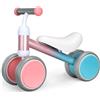 VITONIS Bicicletta da corsa a partire da 1 anno, giocattolo per bambini con 4 ruote per 10-24 mesi, bicicletta per ragazzi e ragazze, idea regalo, colore rosa sfumato