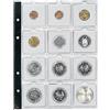 SAFE 7855 - 5 Fogli per 12 cornici 50×50 mm - Refill per Album Compact - Formato 186×240 mm - Perforazione 3 Fori (40-80-40 mm) - Senza plastificanti