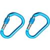 Kong. HMS Napik Screw Sleeve. Moschettone in Alluminio con Ghiera a Vite. Design a Base Larga. Sistema Keylock Antimpiglio. Per Arrampicata e lavoro. Made in Italy. EN 362/B, EN 12275/H. 80g. Turchese