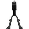 Fischer Cavalletto per Bicicletta da 24 a 28 Pollici, con Ammortizzatore di sterzo, Altezza Regolabile, in Alluminio, Colore: Nero
