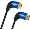 Oehlbach Shape Magic 90 UHD - 8K Ultra High Speed 2.1 Cavo HDMI - Certificato 48 Gbps (connettore angolare 90 gradi, rame OFC, 4K@120Hz, 8K@60Hz, eARC, HDR dinamico), 2 m, colore: Nero