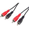 PremiumCord Cavo RCA 10 m, 2X Connettori RCA RCA su 2X Connettori RCA RCA, Cavo di Collegamento Audio Video, Stereo, per TV, Telefoni Cellulari, MP3, HiFi, Colore Nero