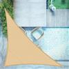LOVE STORY Vela ombreggiante Triangolare Impermeabile 3.5x3.5x4.9m Tenda a Vela Parasole PES Protección Rayos UV per Esterno, Giardino, Terrazza, Balcone (Sabbia)