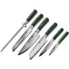 HexClad 6PC Essential Kitchen Knife Set con Coltello da Cucina Multifunzione, Santoku Knife, Incisivo e Coltello da Taglio Universale - In Acciaio Damasceno Giapponese con Manico di Legno Pakkawood