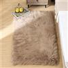 ORINOVA Tappeto Peloso Beige 90x150 cm Camera da Letto Scendiletto Rug Morbido Tappeti Lavabile in Lavatrice Moderno Salotto