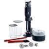 bamix M350 MAXX - Set frullatore a immersione con supporto, 2 bicchieri, 4 attrezzi, processore, spatola, spazzola per la pulizia, 300 Watt, prodotto in Svizzera, colore nero e cromato