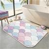BLESWIN Tappeto Lavabile per Ingresso, 60x110CM Tappeti Piccoli per Ingresso, Zerbino per Ingresso Interno, Antiscivolo a pelo Corto Tappeto Moderno Rainbow Sun per Moquette per Soggiorno, Scala delle Sirene