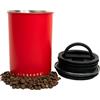 Planetary Design Airscape - Barattolo per caffè in acciaio inox, contenitore per alimenti, coperchio ermetico brevettato, per estrarre l'aria in eccesso per preservare la freschezza degli alimenti (M,