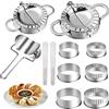 Ourdort Stampo per Ravioli Set,Dumpling Macchina,Ravioli Dumpling Maker,Ravioli Acciaio Inox Set,Tagliapasta per Ravioli fatti,Stampo per Ravioli,Stampo Multiuso,Attrezzo Accessorio