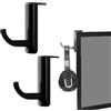 LSOJFE Kopfhörer Headset Halter Monitor,Kopfhörer Ständer Halterung,Kopfhörer Haken,Tisch Gaming Headset Stand Halter Haken Kopfhörerhalter,Schwarz
