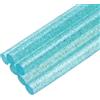 QUARKZMAN 6Pz Stick Colla a Caldo Mini per Pistola per Colla, 4 x 0.28 Colla a Caldo Bastoncini Piccoli Ricariche per Lavori Artistici Fai Da Te, Glitterato Blu Trasparente