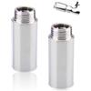 Beatific 2 prolunghe per rubinetto, 1/2 pollici x 80 mm, 1/2 IG x 1/2 AG, 80 mm in acciaio inox, prolunga per soffione doccia per riscaldamento e installazione acqua potabile