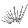 Zunate Mini HSS Maschi Filettati Set, M1 M1.2 M1.4 M1.6 M1.7 M1.8 M2 M2.5 M3 M3.5 Punta Trapano, 10 Pezzi Strumento di Filettatura Macchina Manuale per Legno, Plastica, Metallo