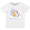 Generico T-shirt in cotone adatto al compleanno 2 ann1 con tema unicorno (Bianco, 3/4 anni)