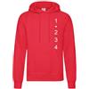 Generico Felpa con cappuccio compatibile con marce bianche epoca vintage NM (Rosso, L)