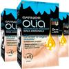 Garnier Olia Decolorazione Capelli Permanente Senza Ammoniaca con Oli di Fiori di Origine Naturale ad Azione Illuminante e Nutriente D+++ Massima Schiaritura SuperBiondo Estremo - 3 Confezioni