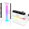 EZDIY-FAB ATX 24-Pin 90 Gradi Connettore di Alimentazione 5V 3 Pin ARGB Rainbow Femmina a Maschio Adattatore di Alimentazione per Scheda Madre del Computer ATX Power Supply-1Pack Bianco
