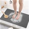 LY4U Tappetino da Doccia Antiscivolo Tappetino da Bagno in Morbido Luffa Antimuffa in PVC per Box Doccia Bagno, 50x80cm Grigio