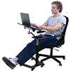 Tatkraft Joy Tavolo Porta Laptop su Ruote, Nero, Regolabile in Altezza con Piattaforma per Mouse