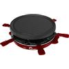 LITTLE BALANCE 8947 Cheese & Divertimento, Griglia per raclette 2 in 1, fino a 6 persone, Senza PFAS, 800 W, Peperoncino
