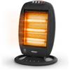 Avilia Stufa Alogena a 3 Elementi Indipendenti 1200W 38x28x55cm con Oscillazione Automatica e Spegnimento di Sicurezza Ideale per Scaldarsi nei Periodi Invernali con Antiribaltamento