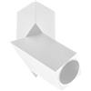 GTV VIRGO - Lampada da soffitto orientabile, design quadrato moderno, per lampadina GU10, max 20 W, corpo in alluminio, lampada da superficie per soggiorno e corridoio, bianco opaco