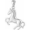 FIVE-D Set collana ciondolo piccolo cavallo Pony argento 925 ciondolo per bambini, Argento sterling