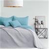 RESTILO AmeliaHome Copriletto blu grigio 200 x 220 cm Copriletto double face Ultrasonic Trapuntatura Poliestere Divano