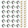 Tofisr Cornice Faretti LED da Incasso GU10 per cartongesso, Portafaretto da Incasso Rotondo Anello Esterno Bianco e Anello Interno Nero, Orientabili a 30°, Foro 68mm-80mm, Per 50mm LED e Alogeno, Set di 24
