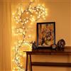 Urban London Luci a LED pieghevoli per albero di salice 8 modalità con telecomando e timer, alimentate tramite USB, luci a ramo di betulla bianca, per interni ed esterni, lampada decorativa per casa e