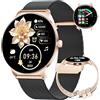 LIGE Smartwatch Donna, 1,43 AMOLED Ultra-sottile 7,9 mm Orologio Fitness 2 Cinturini,Chiamata Bluetooth,100+ Modalità Sportive,24H Cardiofrequenzimetro,Monitoraggio Sonno,IP68 Impermeabile,Con Android iOS
