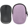 kwmobile Custodia Mouse Wireless per Logitech M240 Silent / M325S - Cover Mouse Wireless Gaming con Cerniera - Astuccio in Velluto a Coste e Neoprene - Lavanda